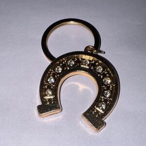 Sparkling Gold Horseshoe Keychain